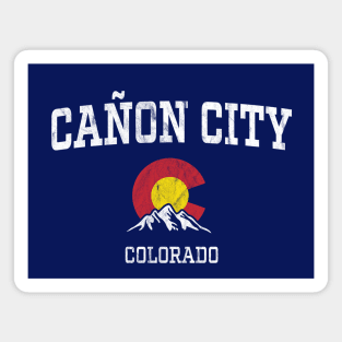 Canon City Colorado CO Vintage Athletic Mountains Magnet